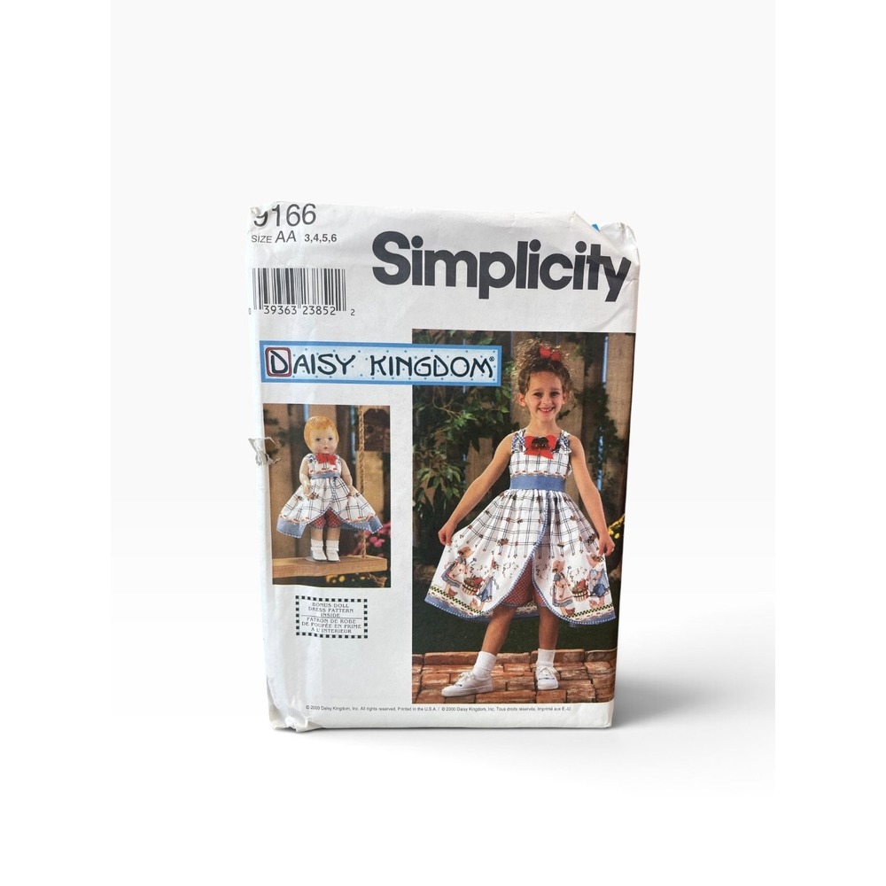 Simplicity 9166 Child's Sundress Shorts Doll Clothes Sizes 3 4 5 6 Uncut
